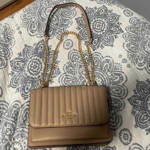 Taupe Coach crossbody